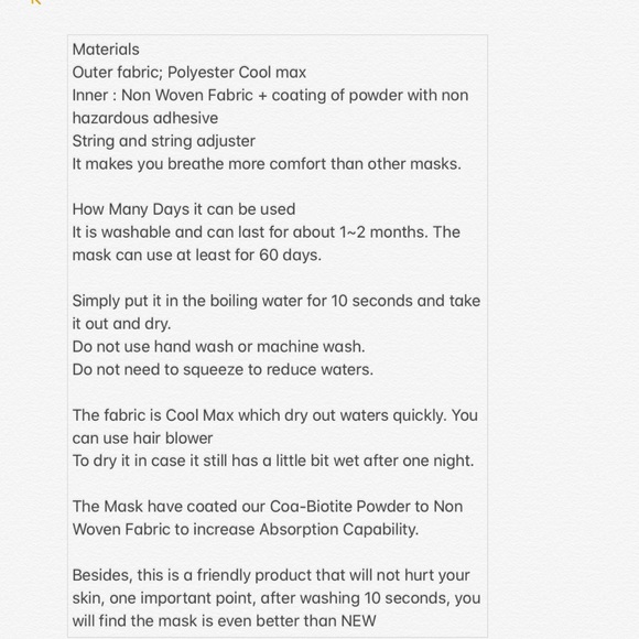 Korean Hi-Tech Washable & Reusable Face Mask - Picture 4 of 4
